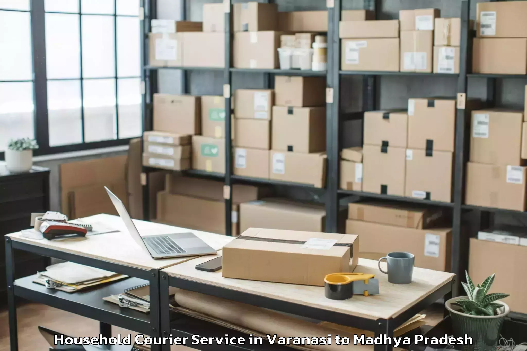 Professional Varanasi to Ashta Household Courier